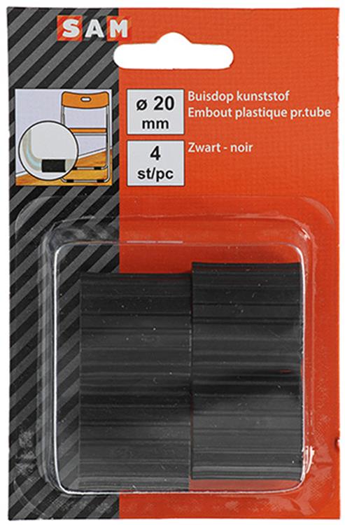 Mack 1047775 - tappo tubo plastica nero ø 20 mm 4 pz | 6 pezzi
