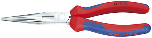 Knipex platspitse tang met zijsnijder 200mm grijptang (rood blauw)