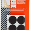 Mack 1047682 - pastiglia in feltro autoadesiva marrone ø 25 mm 12 pz | 12 pezzi