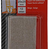 Mack 1047688 - superfeltro autoadesivo beige 25 x 25 mm 12 pz | 12 pezzi
