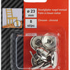 Mack 1047786 - 8st stoelglijder met nagel metaal 23mm | 6 stuks