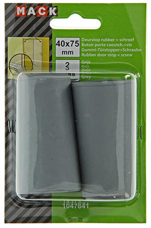 Mack 1047641 - gomma fermaporta + vite grigia 40 x 75 mm 2 pz | 6 pezzi
