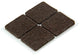 Mack 1047695 - pastiglia in feltro autoadesiva marrone 25 x 25 mm 12 pz | 12 pezzi