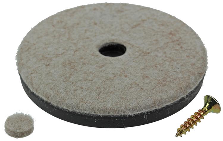 Mack 1048774 - feltro rinforzato + vite marrone ø 70 mm 4 pz | 6 pezzi
