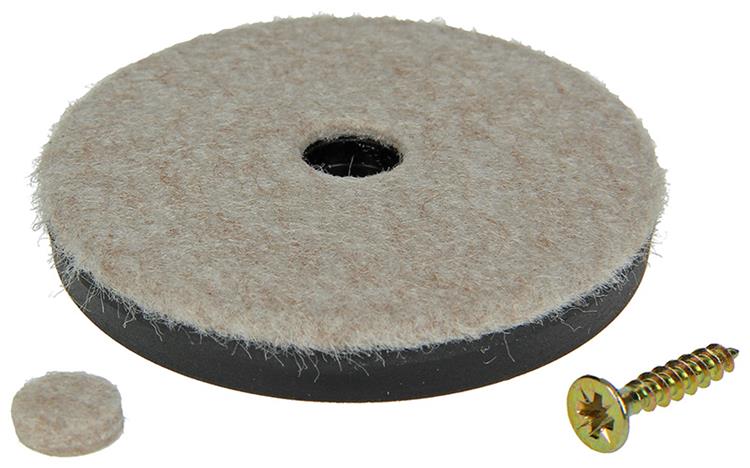 Mack 1048775 - feltro rinforzato + vite marrone ø 60 mm 4 pz | 6 pezzi