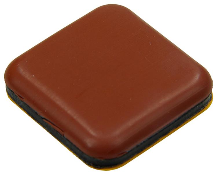 Mack 1048777 - pastiglia super scorrevole autoadesiva marrone 30 x 30 mm 4 pz | 12 pezzi