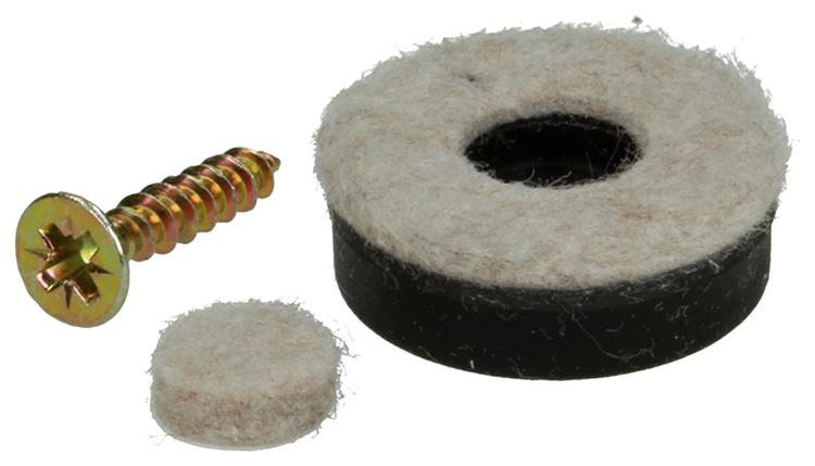 Mack 1048784 - feltro rinforzato + vite marrone ø 25 mm 8 pz | 6 pezzi