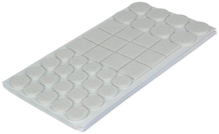 Mack 1048761 - assortimento feltro autoadesivo bianco | 12 pezzi