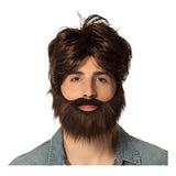 Boland pruik met baard en snor - afbeelding 1