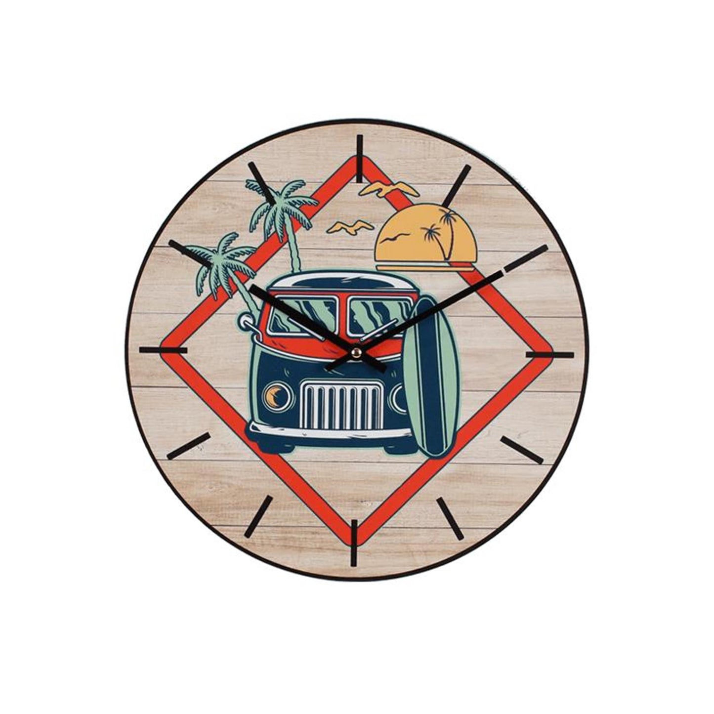 Gerkimex klok surfersbusje ø34cm