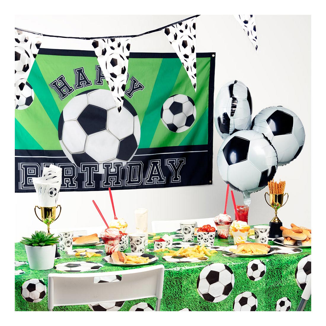 Flag line football point flags, 6mtr.