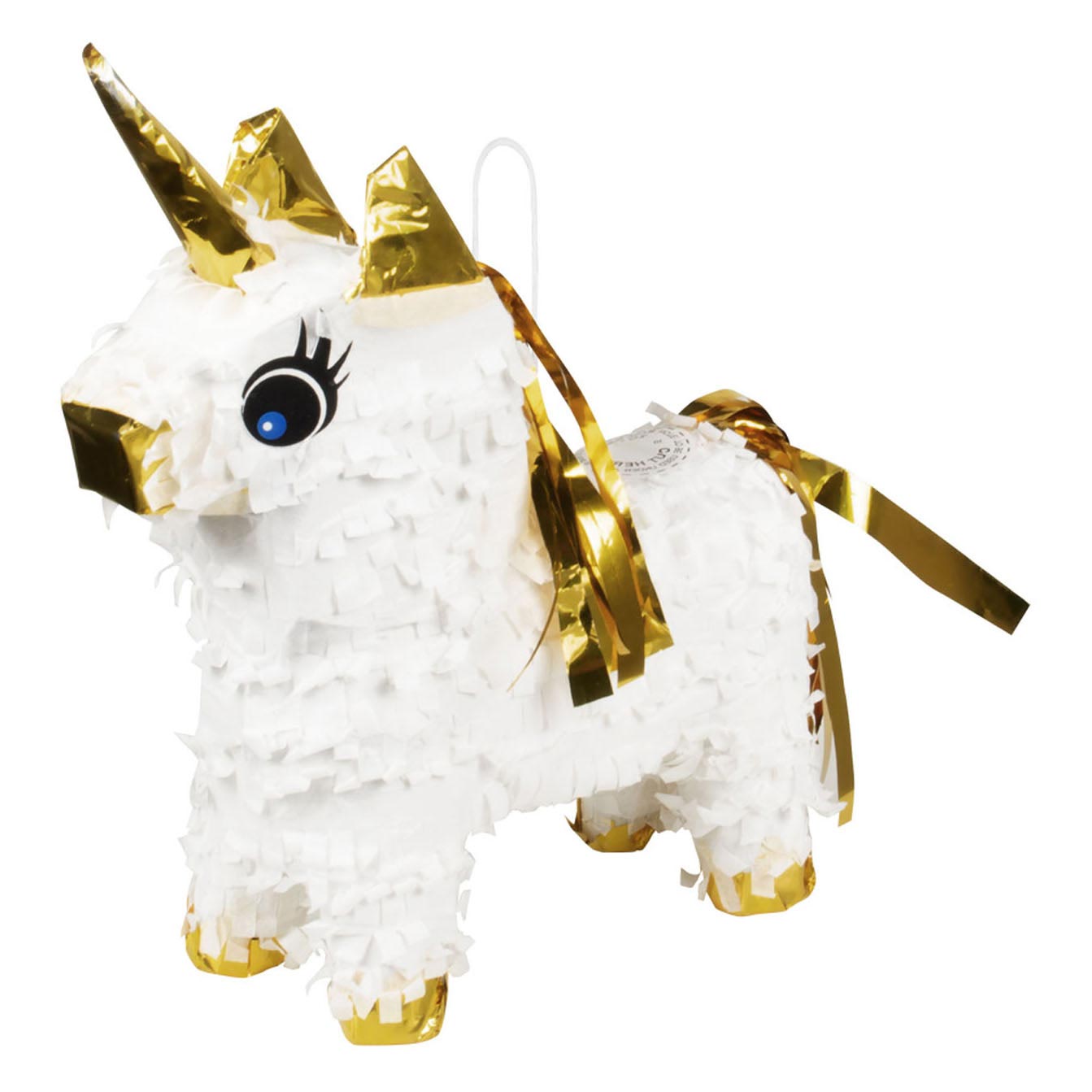 Mini piñata unicornio blanco