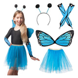 Boland verkleedset vlinder blauw - afbeelding 2