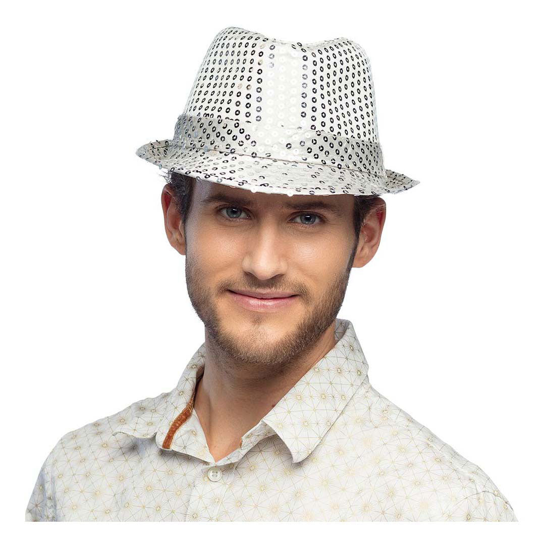 Boland Hoed Popster Pailetten Silver
