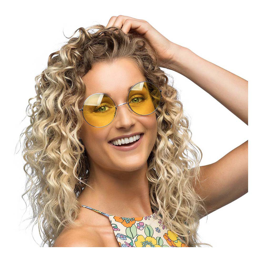 Boland Glasses da festa hippie xl giallo