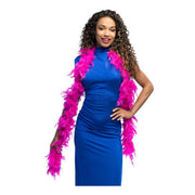 Boland boa fuchsia roze 180cm - afbeelding 2