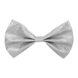 Boland vlinderstrik glitter zilver - afbeelding 1
