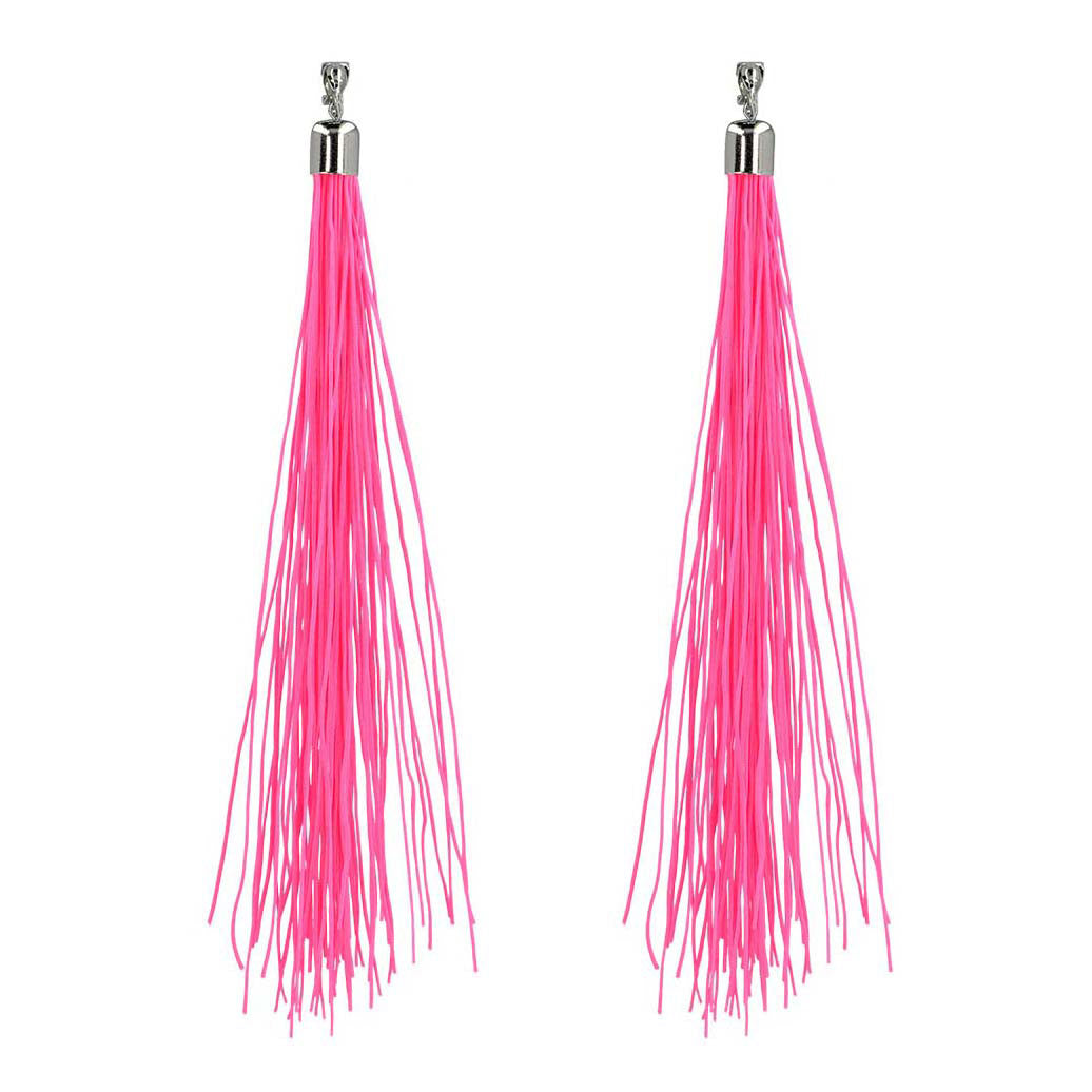 Festival de aretes de Boland Neon Pink, 20 cm