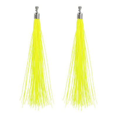 Boland oorbellen festival neon geel, 20cm