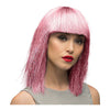 Boland pruik crazy roze