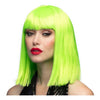 Boland pruik dance neon groen
