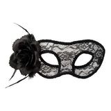 Boland kanten oogmasker mystique zwart - afbeelding 1