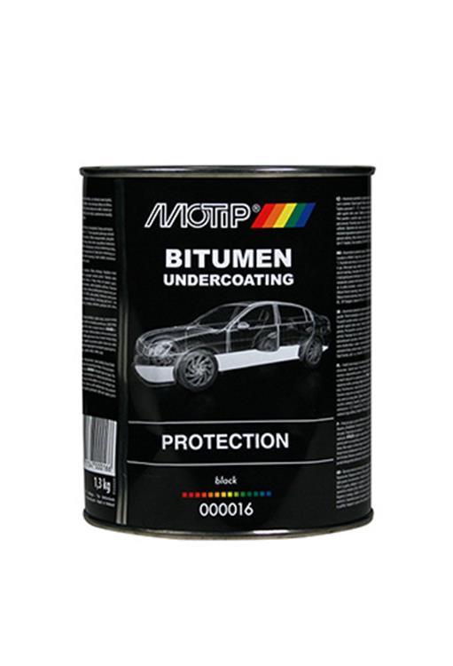 Motip bitumen undercoating - auto bescherming - 1.300gr kwastblik
