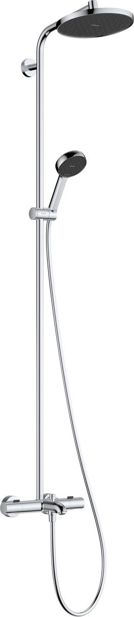 Hansgrohe activatera s - showerpipe - ecosmart water saving - termostato ecostat - dimensione 240mm - funzione 1 getto - cromo