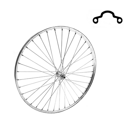 Ruota anteriore 28x1 1 2 Profilo Westwood in alluminio alto lucido, Alu Forefield, Spaak 13