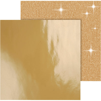 Carta disegno Vivi gade, foglio 30,5x30,5 cm, 120+128 gr, oro, 2 fogli 1 scatola