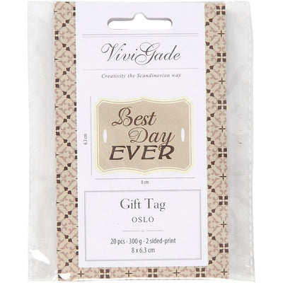 Etichette Vivi Gade, misura 8x6,3 cm, 300 g, 20 pezzi, 1 scatola