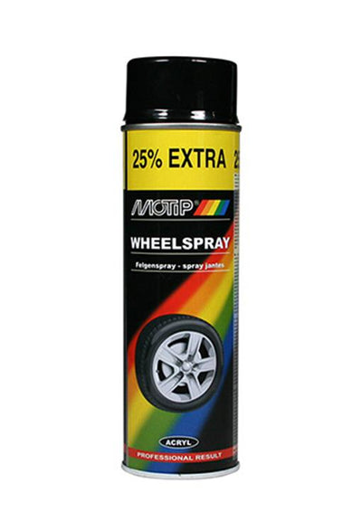 Motip 1051367 - vernice per cerchi nero lucido bomboletta spray 500 ml | 1 pz