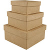 Cajas cuadradas de Papier-Mâché, 3er.