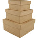 Cajas cuadradas de Papier-Mâché, 3er.