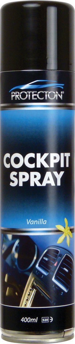 Spray protettivo per abitacolo alla vaniglia - pulisce e cura le parti in plastica - per plastica e pelle - ripristina il colore - con delizioso profumo di vaniglia - 400 ml