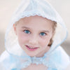 Mantello da principessa per grandi pretendenti azzurro, 3-4 anni