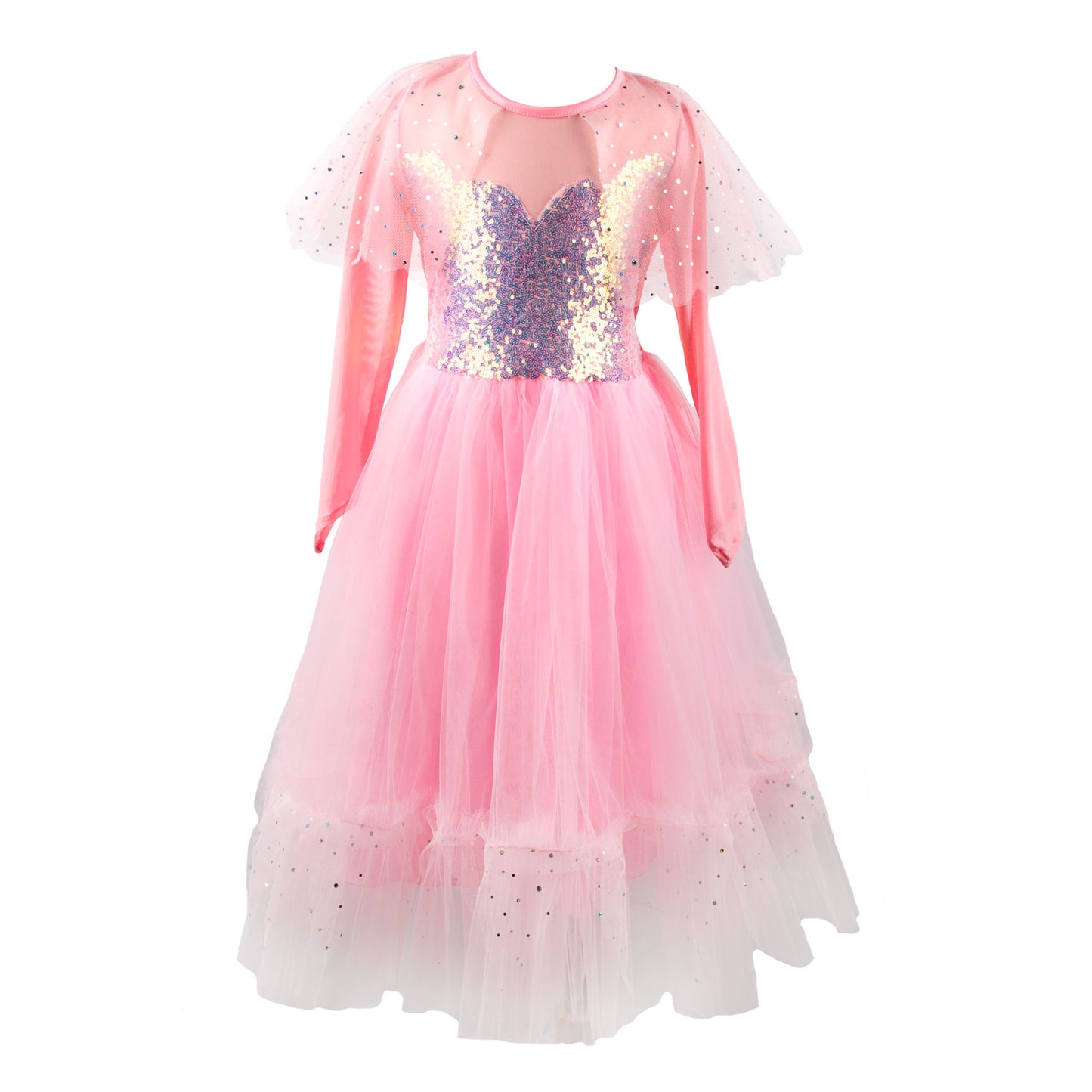 Grandes pretendientes disfraz princesa rosa elegante, 7-8 años