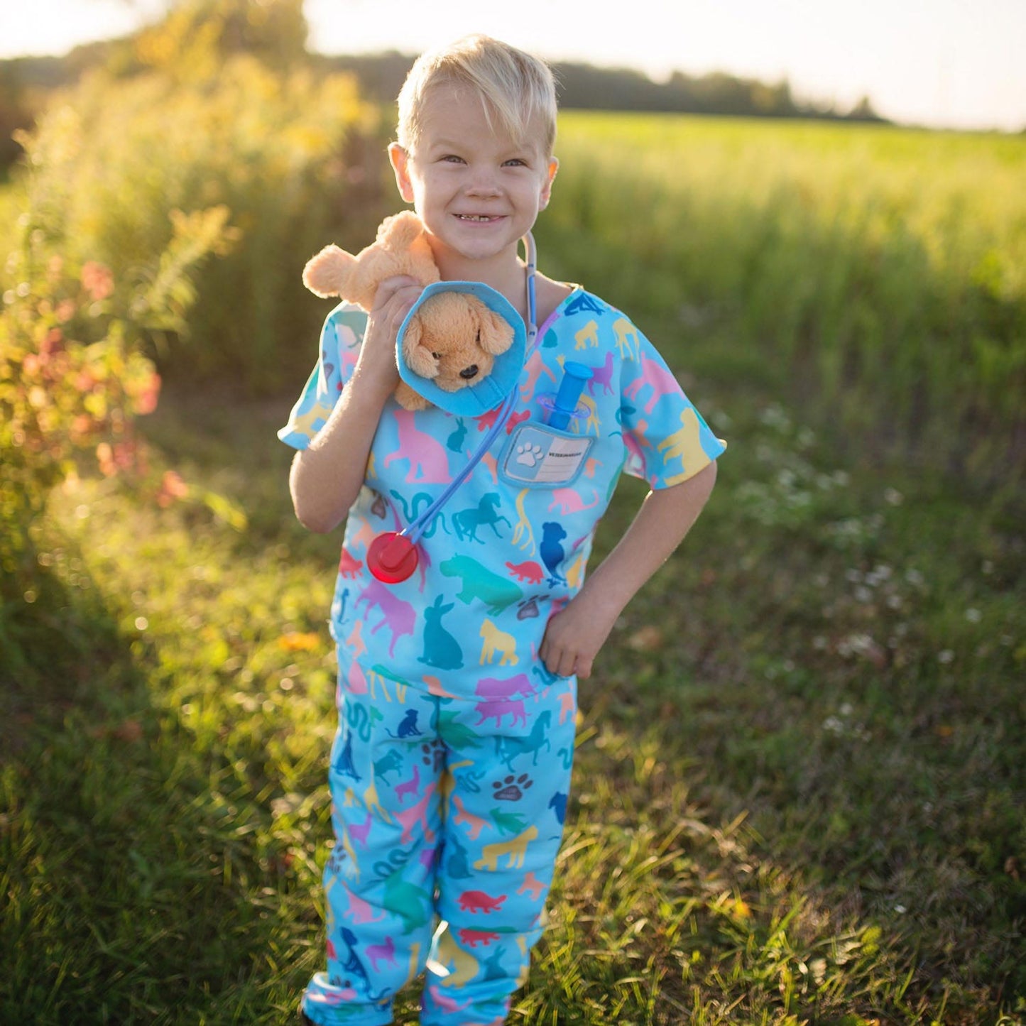 Set costume da grande pretendente veterinario 5-6 anni, 8 pezzi.