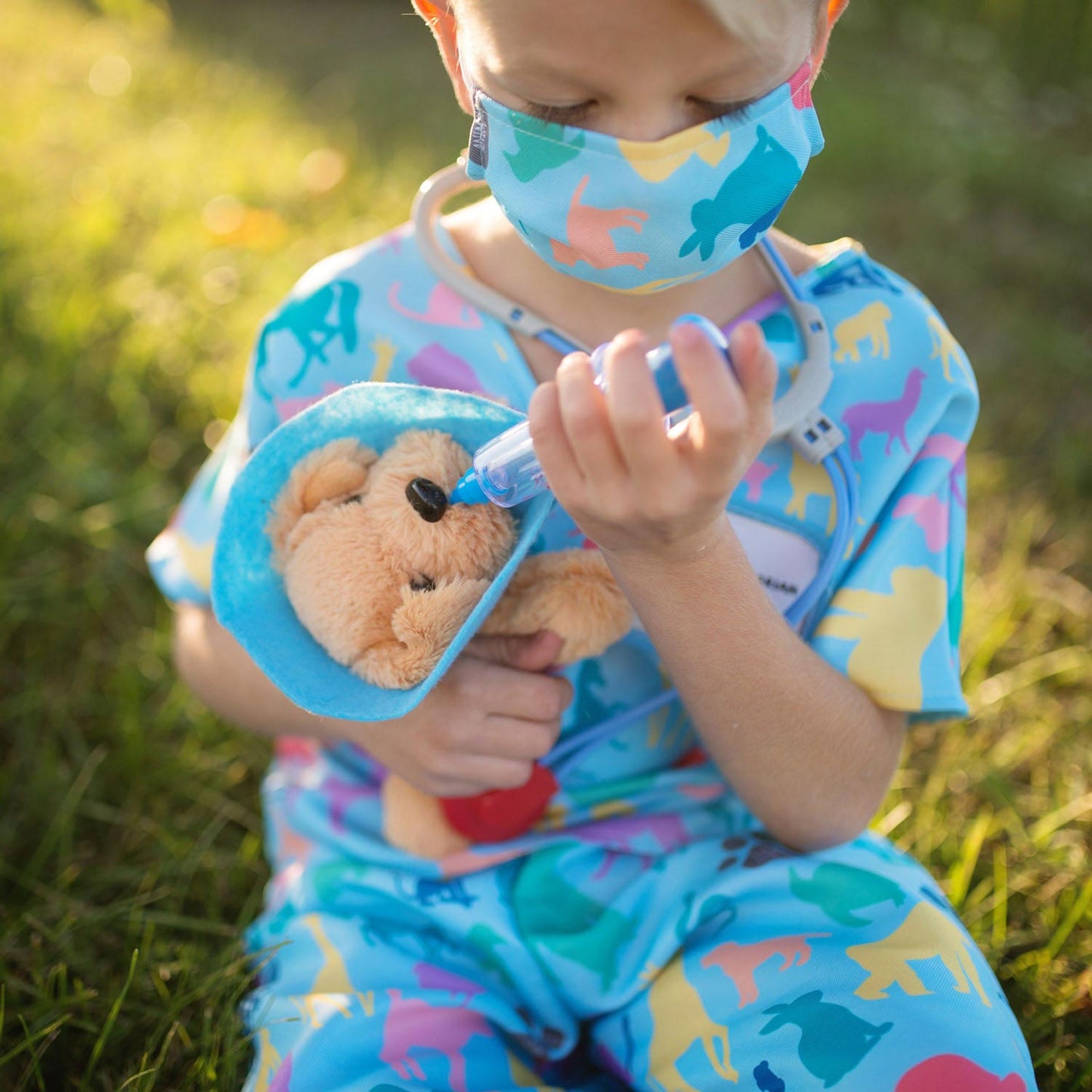 Set costume da grande pretendente veterinario 5-6 anni, 8 pezzi.