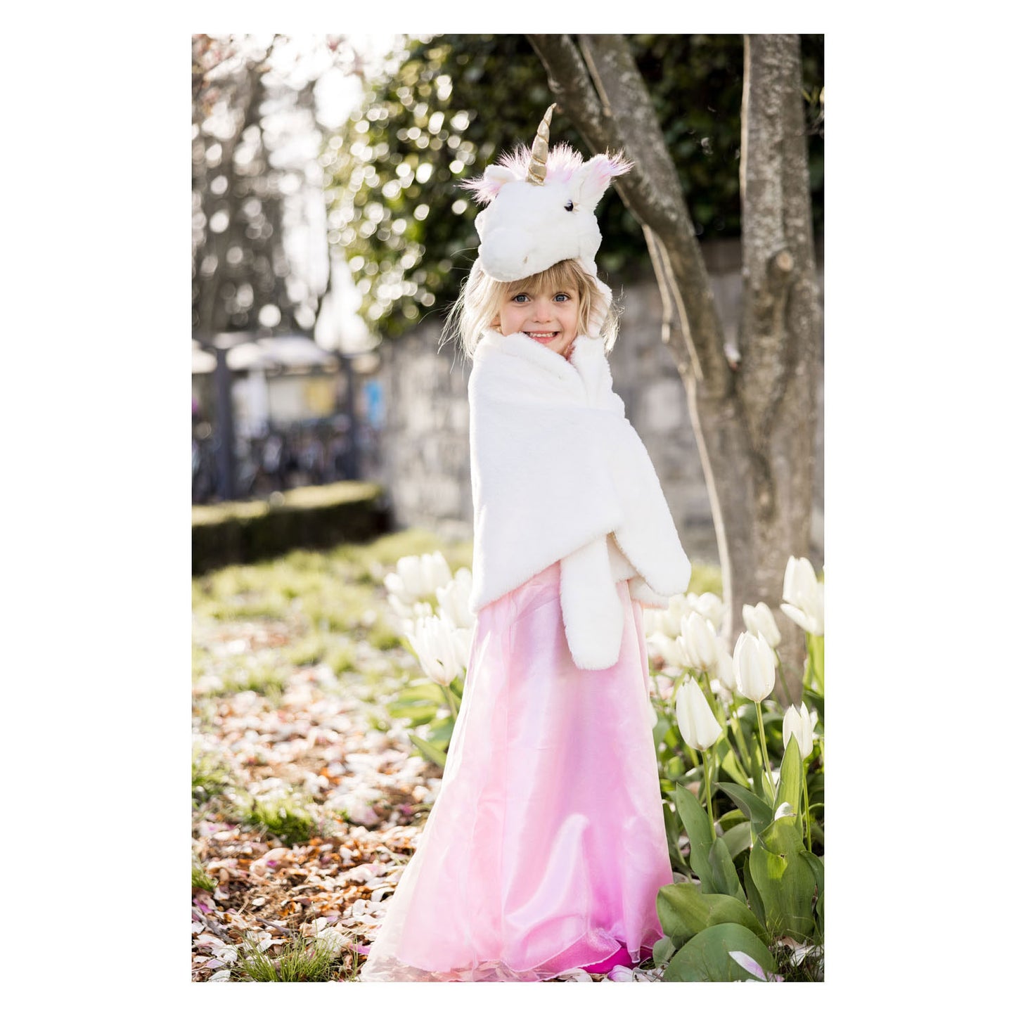 Mantello di peluche unicorno Great pretenders, 4-6 anni