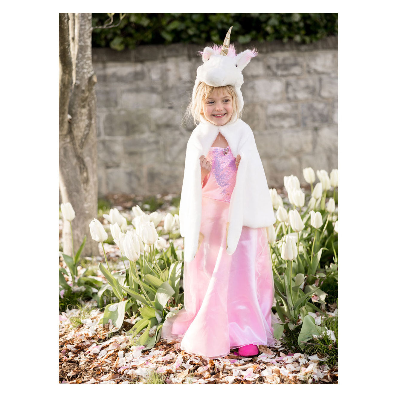 Mantello di peluche unicorno Great pretenders, 4-6 anni