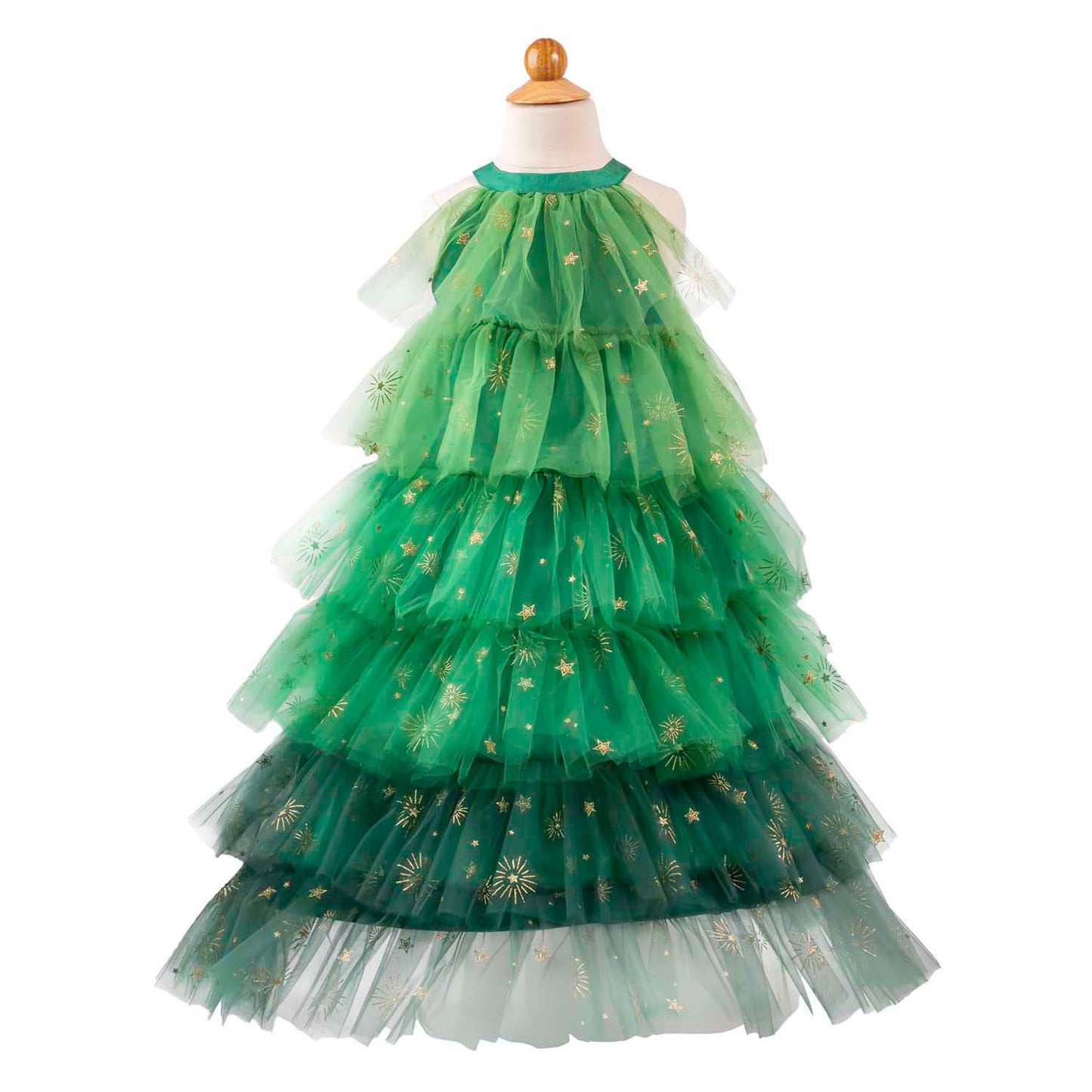 Vestido de árbol de Navidad con diadema Great Pretenders - 3-4 años