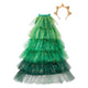 Vestito da albero di Natale per grandi pretendenti con fascia per capelli - 5-6 anni