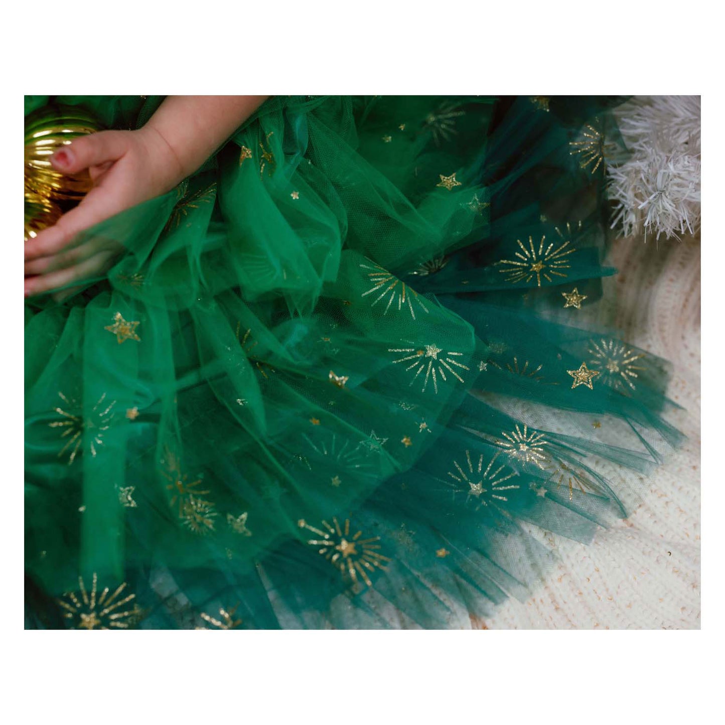 Vestido de árbol de Navidad con diadema Great Pretenders - 5-6 años
