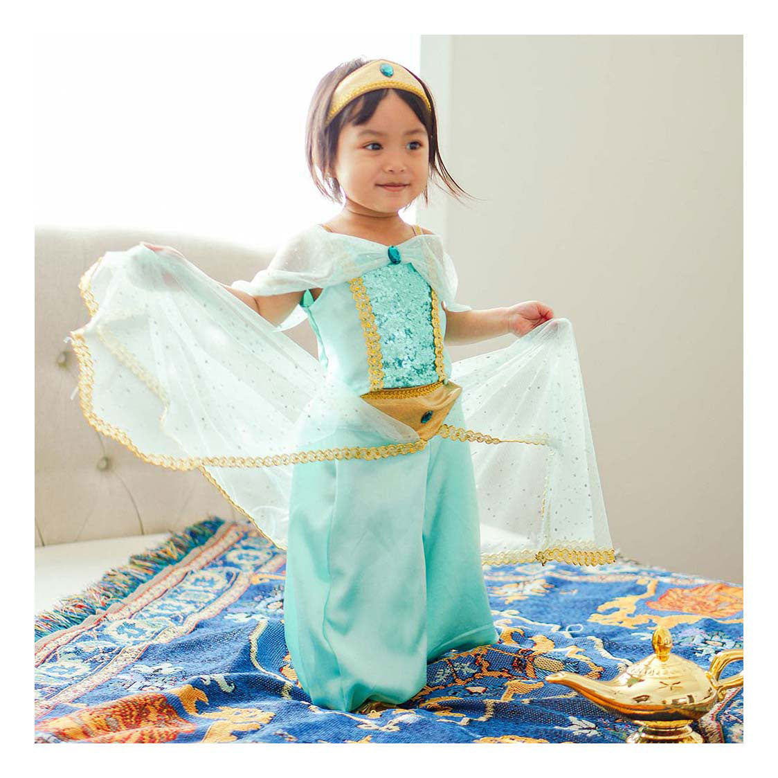 Abito da principessa per grandi pretendenti Jasmine - 3-4 anni