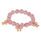 Bracciale con perline di fiocchi preziosi rosa pretendenti