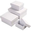 Creativ Company Rectangular Boxes White With Lid, 4st.