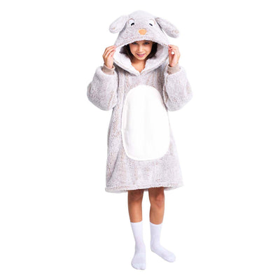Noxxiez peluche con cappuccio, maglione medio, coniglio, bambini fino a 160 cm