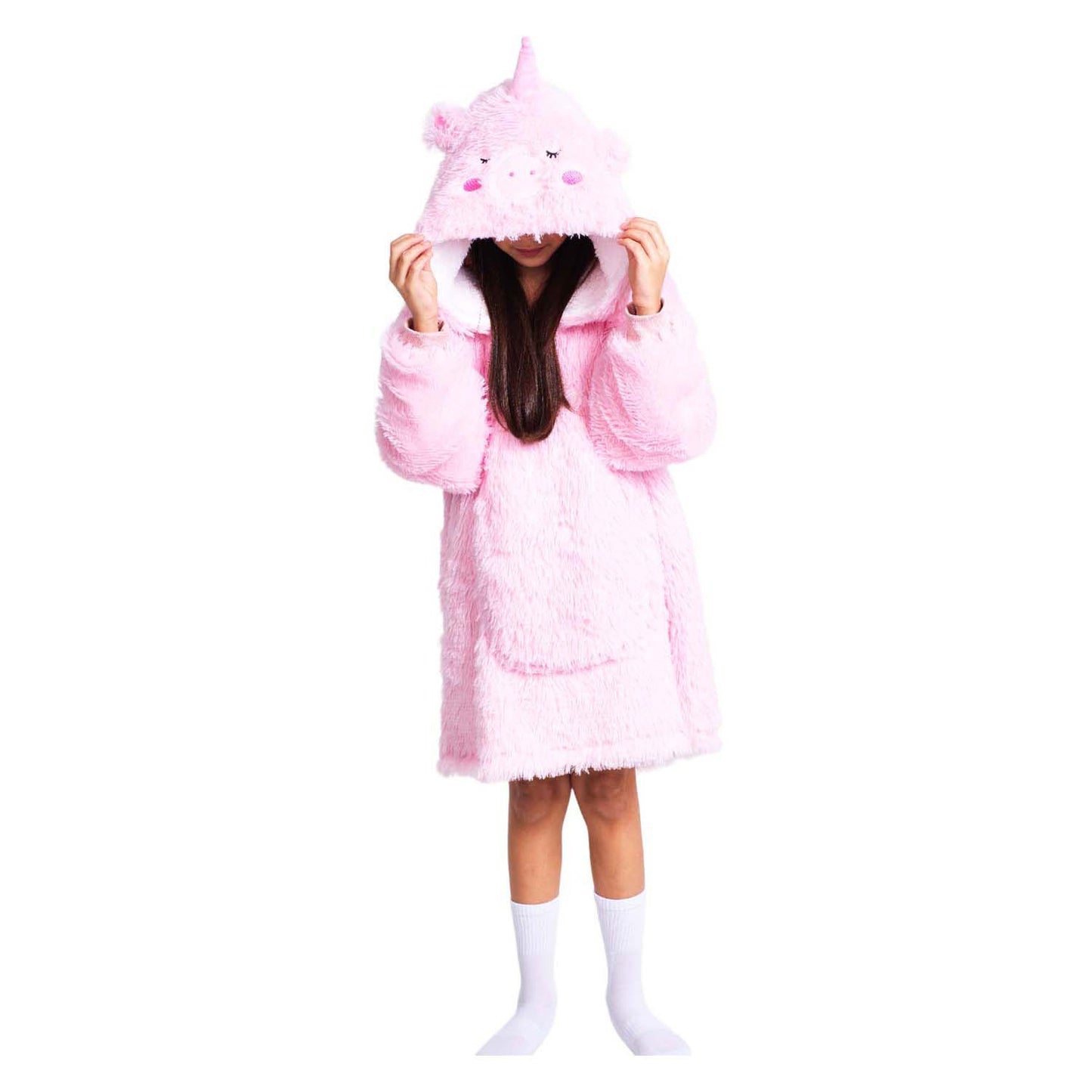 Noxxiez peluche con capucha suéter mediano unicornio, niños hasta 160 cm