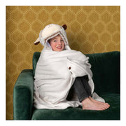 Noxxiez knuffeldeken met capuchon schaap, 130x100cm - afbeelding 3